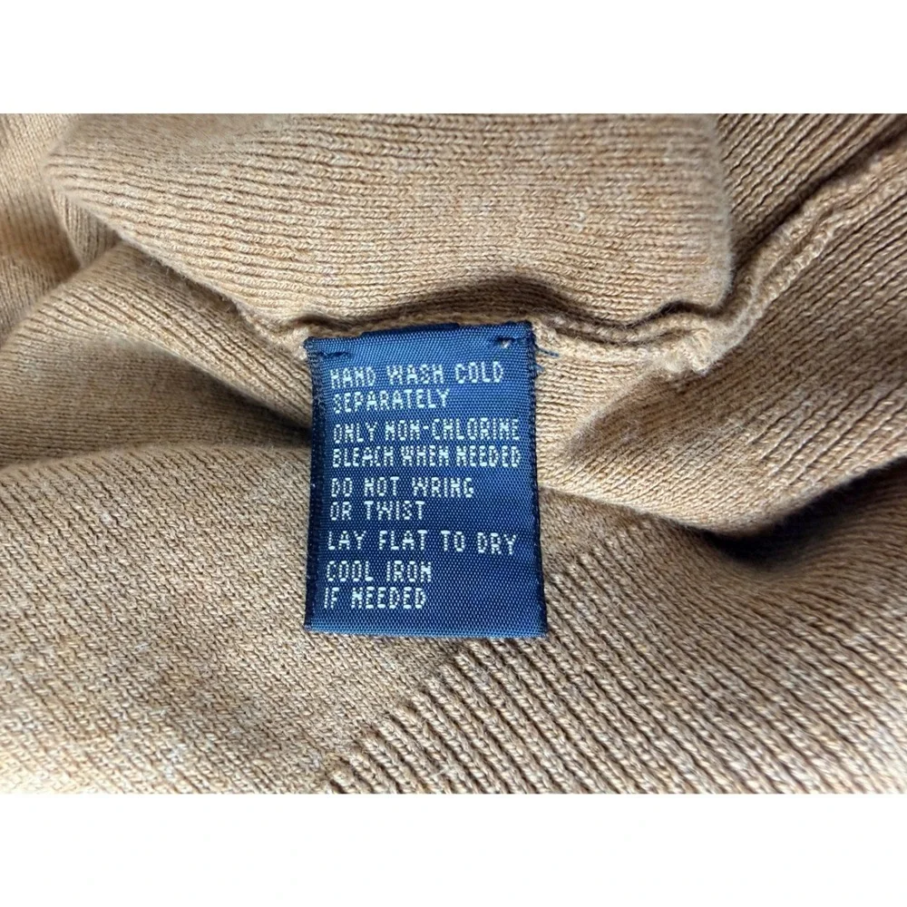 Polo Ralph Lauren Sweater Mens XL Brown V Neck Long Sleeve Pima Cotton‎ Preppy
